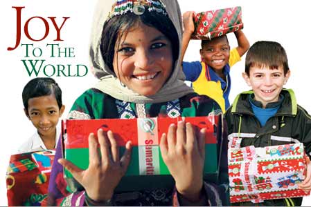 Children with Shoe Boxes